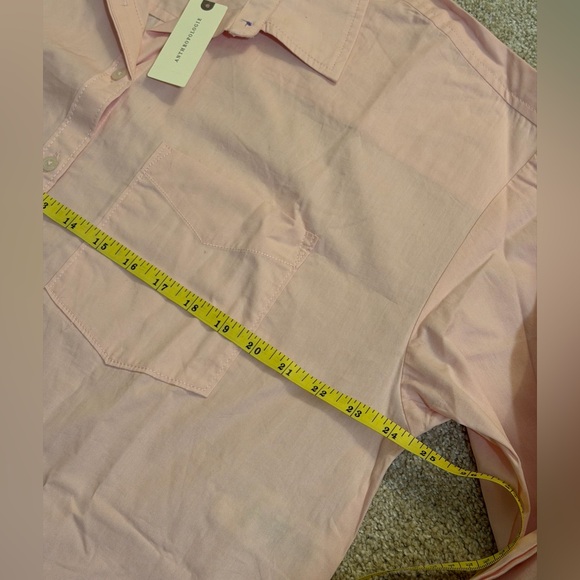 Anthropologie Bennet Button Down Shirt by Maeve Pink SIZE MEDIUM NEW - Picture 5 of 9